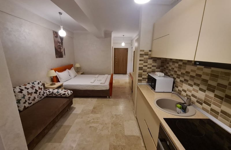 Аренда уютной 1-комнатной квартиры, 30 м², вид на озеро и море, Mamaia, Констанца, Румыния